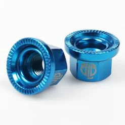 BLB Brick Lane Bikes Écrous De Piste écrou D'axe M9 Paire - VR - Bleu