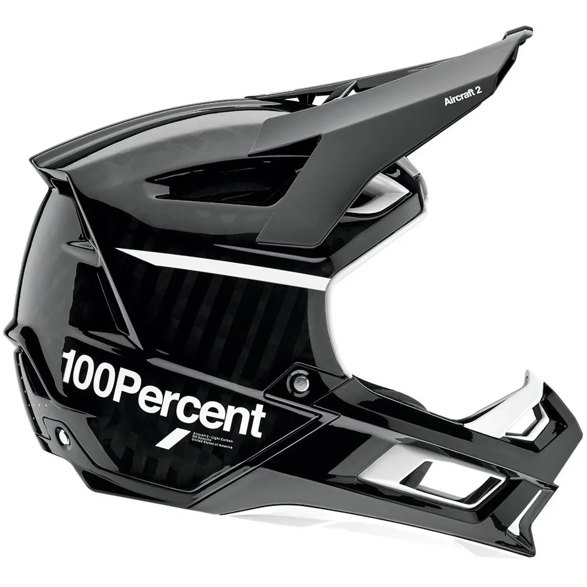 100% Casque Aircraft 2 - Black/white 1 100% Casque Aircraft 2 - Black/white
