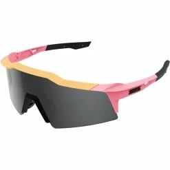 100% Speedcraft XS - Lentilles Fumées - Rose Fluo Délavé Mat
