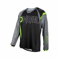 Oneal Element FR Hybrid - Maillot à Manches Longues - Noir/Neon Yellow