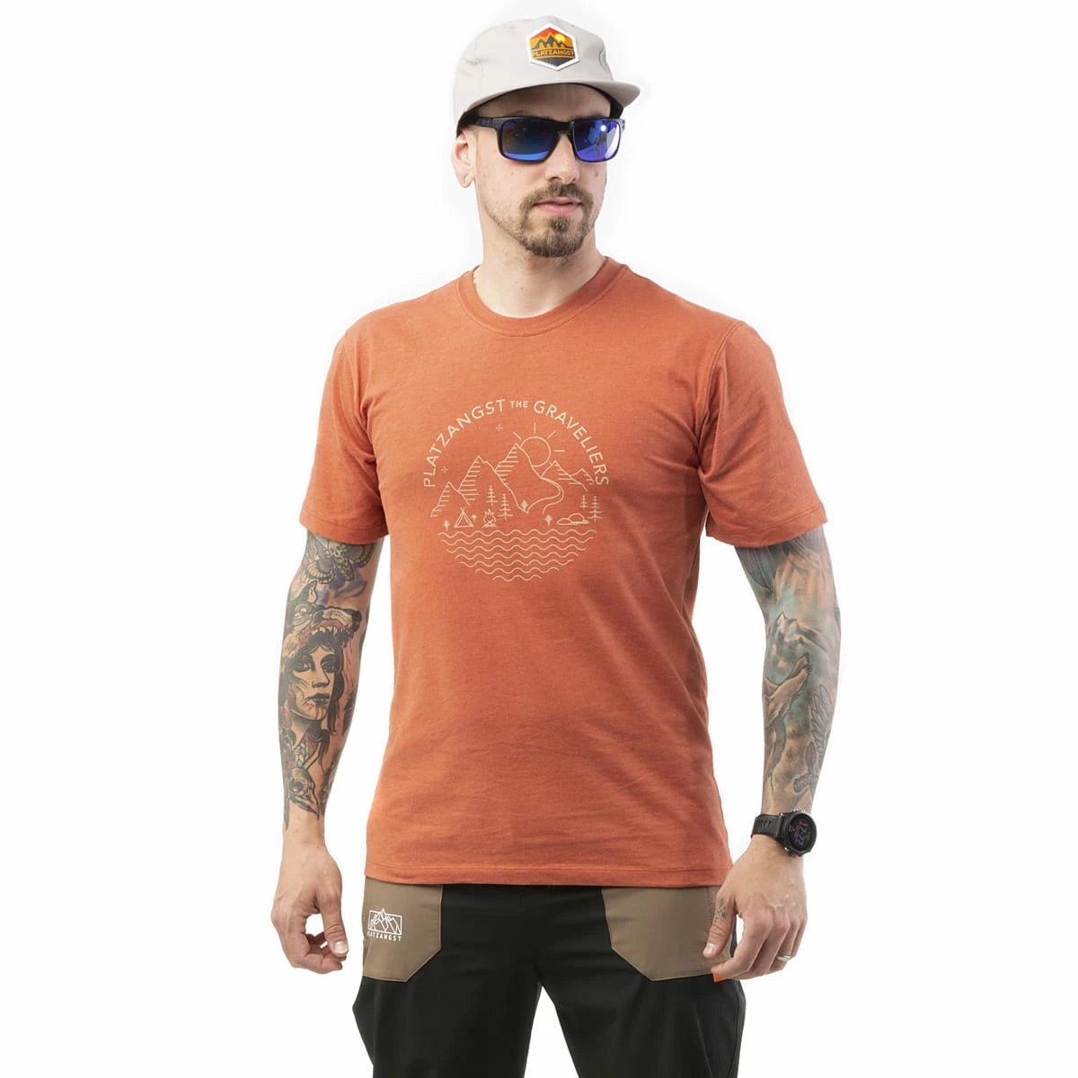 PLATZANGST T-Shirt Graveliers - Orange 4 PLATZANGST T-Shirt Graveliers - Orange – Image 4