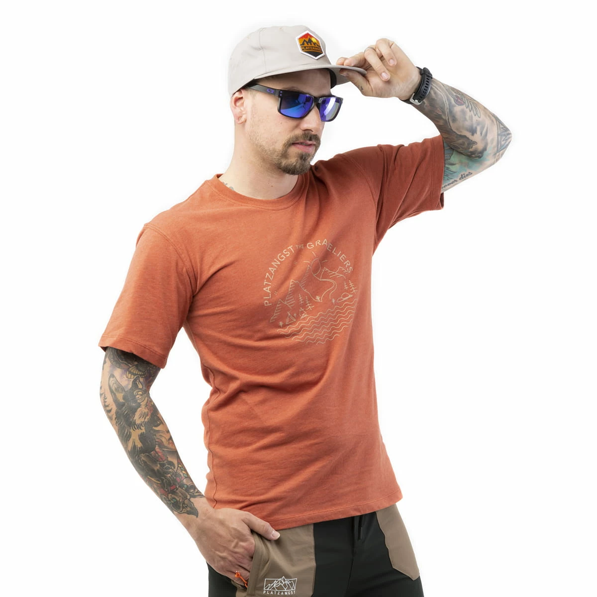PLATZANGST T-Shirt Graveliers - Orange 5 PLATZANGST T-Shirt Graveliers - Orange – Image 5