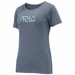 IXS Brand Ladies T-Shirt - Aqua/Navy