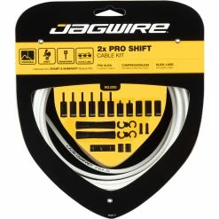 JAGWIRE Set De Câbles De Dérailleur 2x Pro Road & Mountain Shimano/SRAM - Blanc