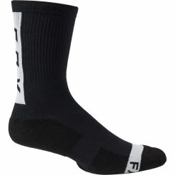 Fox Racing 8'' Ranger - Chaussettes Rembourrées - Noir/Blanc