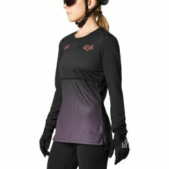 Fox Racing Femmes Flexair - Maillot à Manches Longues Pour Femmes - Noir/Violet 6 Fox Racing Femmes Flexair - Maillot à Manches Longues Pour Femmes - Noir/Violet -Vélos Soldes 27441166 3