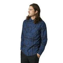 Fox Racing TRAILDUST 2.0 FLANNEL - Indigo Foncé -Vélos Soldes 28857 203 3