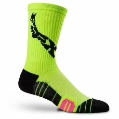 Fox Racing Chaussettes Ranger Lunar 8" Cushion - Jaune Fluo