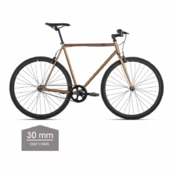 6KU Vélo Dallas Singlespeed/Fixed - Jantes En V Profond De 30 Mm