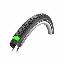 Schwalbe Pneu Marathon - 27x1 1/4 Pouce - GreenGuard - Bandes Réfléchissantes - Noir
