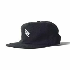 Title MTB Unstructured 5 Panel Logo Cap - Noir