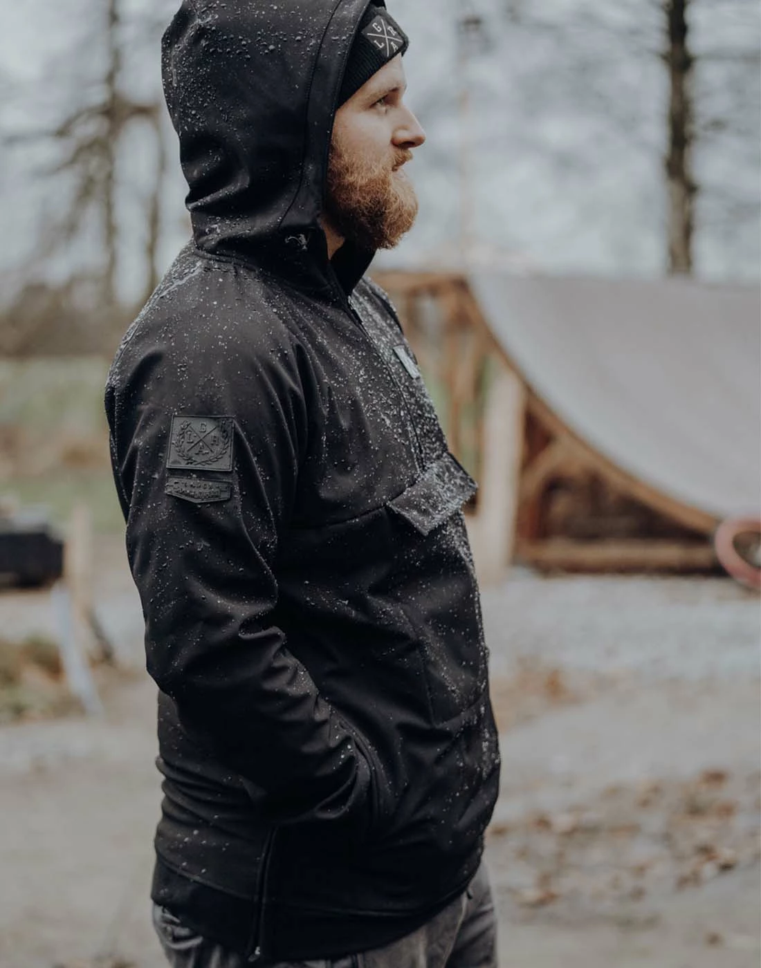 LOOSE RIDERS Anorak C/S BlackLabel Weatherproof Softshell - Noir 3 LOOSE RIDERS Anorak C/S BlackLabel Weatherproof Softshell - Noir – Image 3