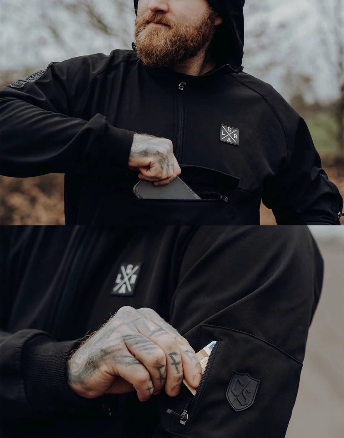 LOOSE RIDERS Anorak C/S BlackLabel Weatherproof Softshell - Noir 4 LOOSE RIDERS Anorak C/S BlackLabel Weatherproof Softshell - Noir – Image 4