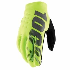 100% Gants Thermiques Brisker - Fluo Yellow / Black