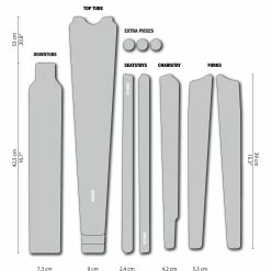 Dyedbro Kit De Protection De Cadre Gravel Clear - White Gloss