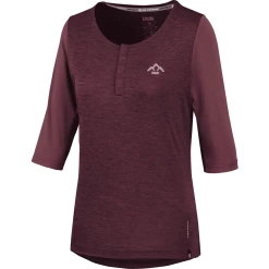 IXS Carve X Women Henley Raisin-solid Raisin