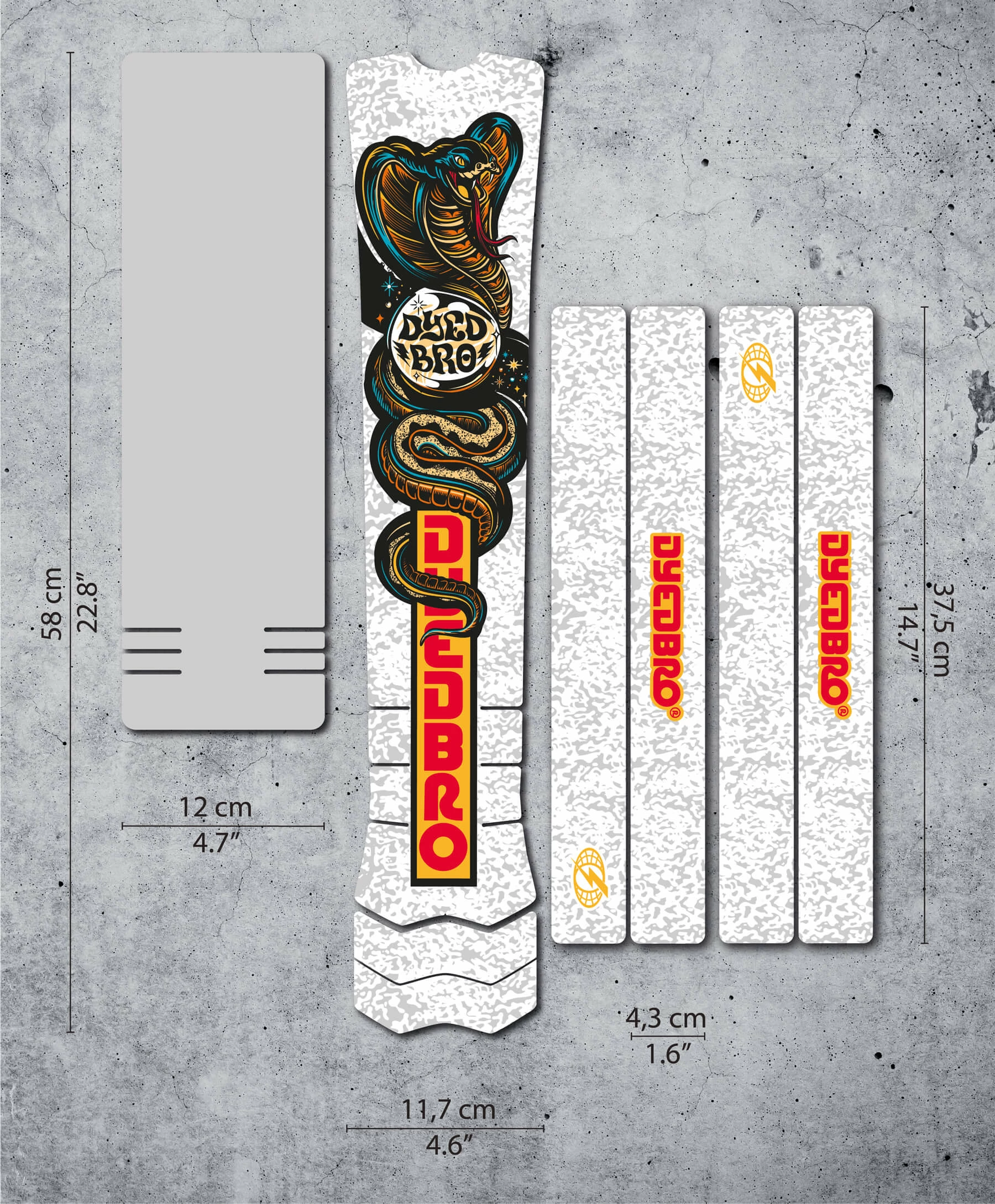 Dyedbro Kit De Protection Pour Cadre De Vélo électrique RRR Matte - White 1 Dyedbro Kit De Protection Pour Cadre De Vélo électrique RRR Matte - White