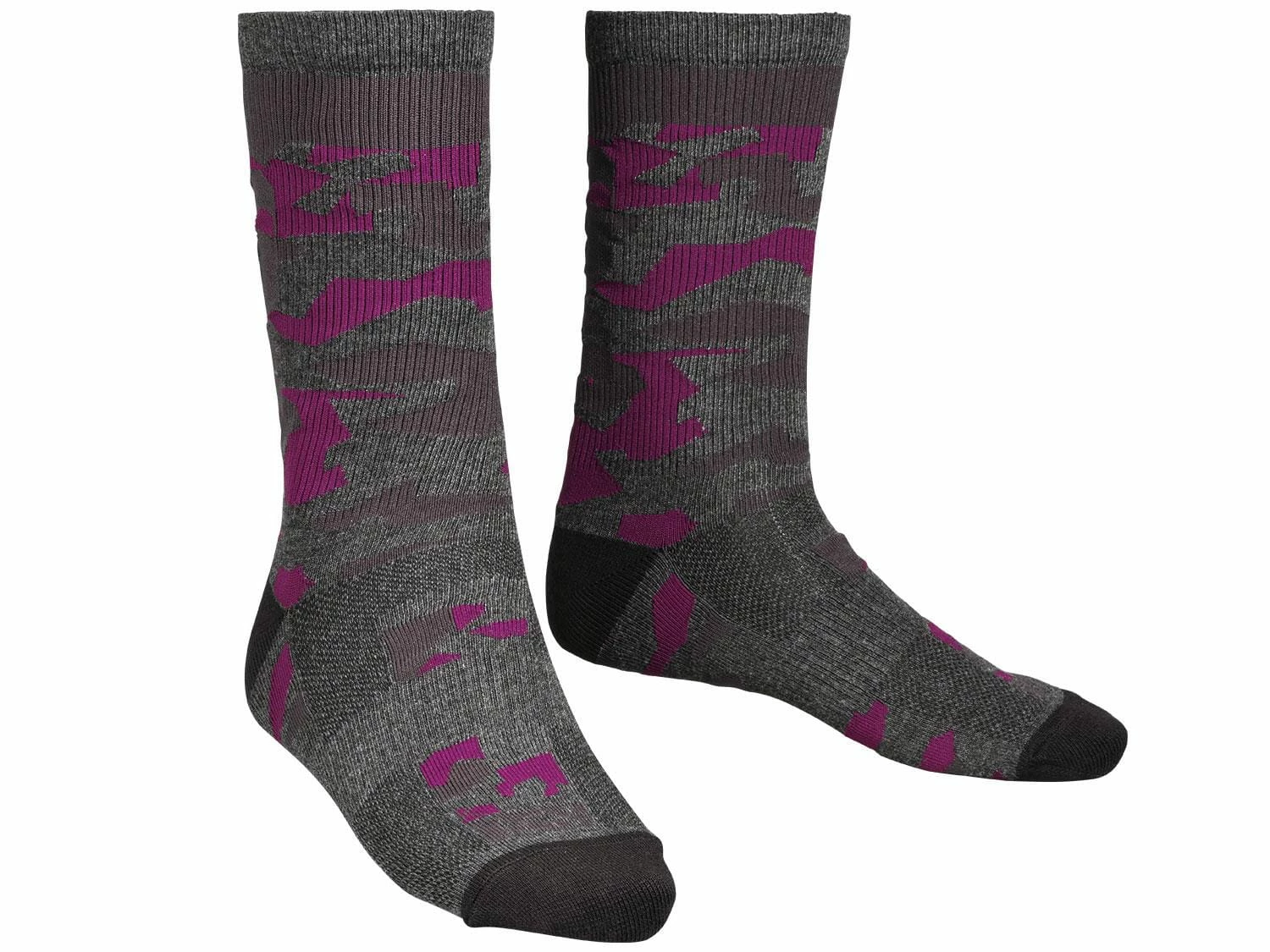 IXS Double Chaussettes (2 Pairs) - Raisin Camo 1 IXS Double Chaussettes (2 Pairs) - Raisin Camo