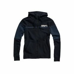 100% Sweat à Capuche Zippé Emissary - Bleu Marine