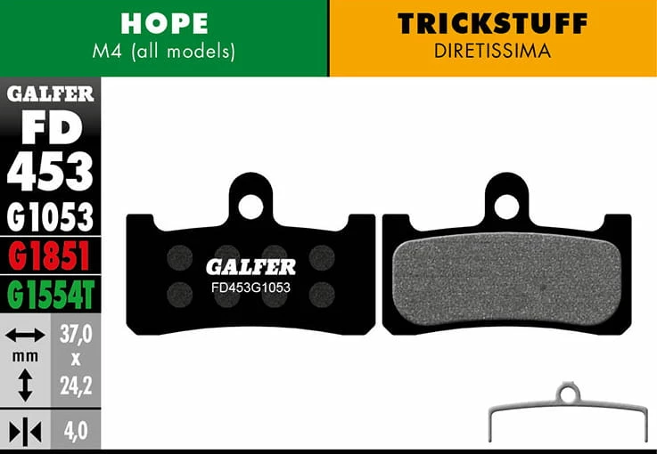 GALFER Plaquettes De Frein Standard Pour Hope / Trickstuff - Noir 1 GALFER Plaquettes De Frein Standard Pour Hope / Trickstuff - Noir