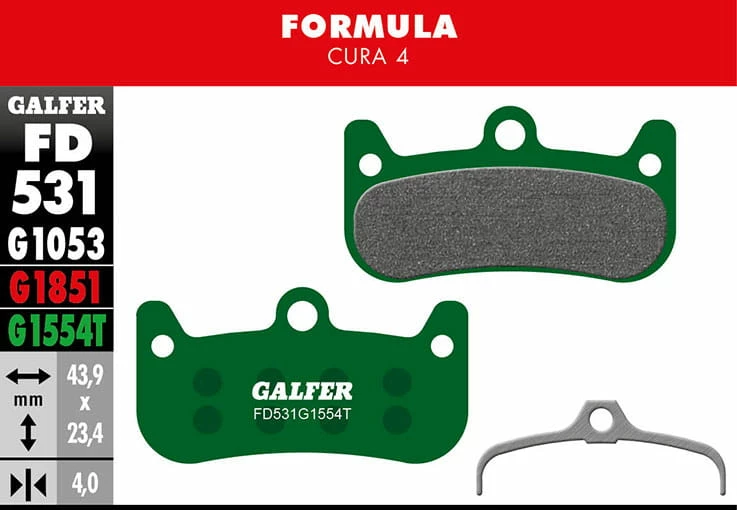GALFER Plaquettes De Frein Pro Pour Formula Cura 4 - Vert 1 GALFER Plaquettes De Frein Pro Pour Formula Cura 4 - Vert