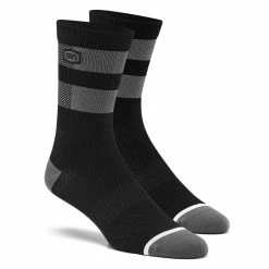 100% Chaussettes Flow - Black/grey
