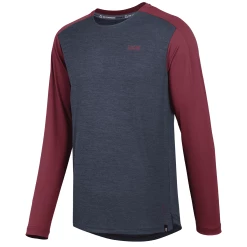 IXS Flow X Jersey à Manches Longues Noir-solid Raisin