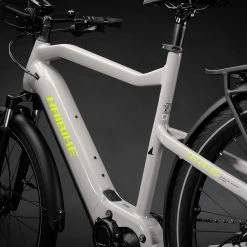 Haibike Trekking 6 Hommes - Gloss Grey Neon Yellow -Vélos Soldes Haibike MY22 Detail Battery Trekking 6 HIGH grey