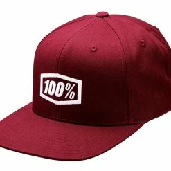 100% Casquette Snapback Icon AJ Fit - Bourgogne