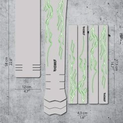 Dyedbro Protection De Cadre E-Bike Kit Lighting - Green Matt