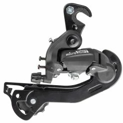 MICROSHIFT MTB Dérailleur Montage Sur Axe Cage Longue 2/3x6/7 Speed - Black