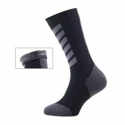 SEAL SKINZ MTB Mid Avec Hydrostop - Chaussettes Noires