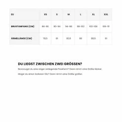 PLATZANGST Moreon II - Veste - Noir 11 PLATZANGST Moreon II - Veste - Noir -Vélos Soldes Moreon Size chart