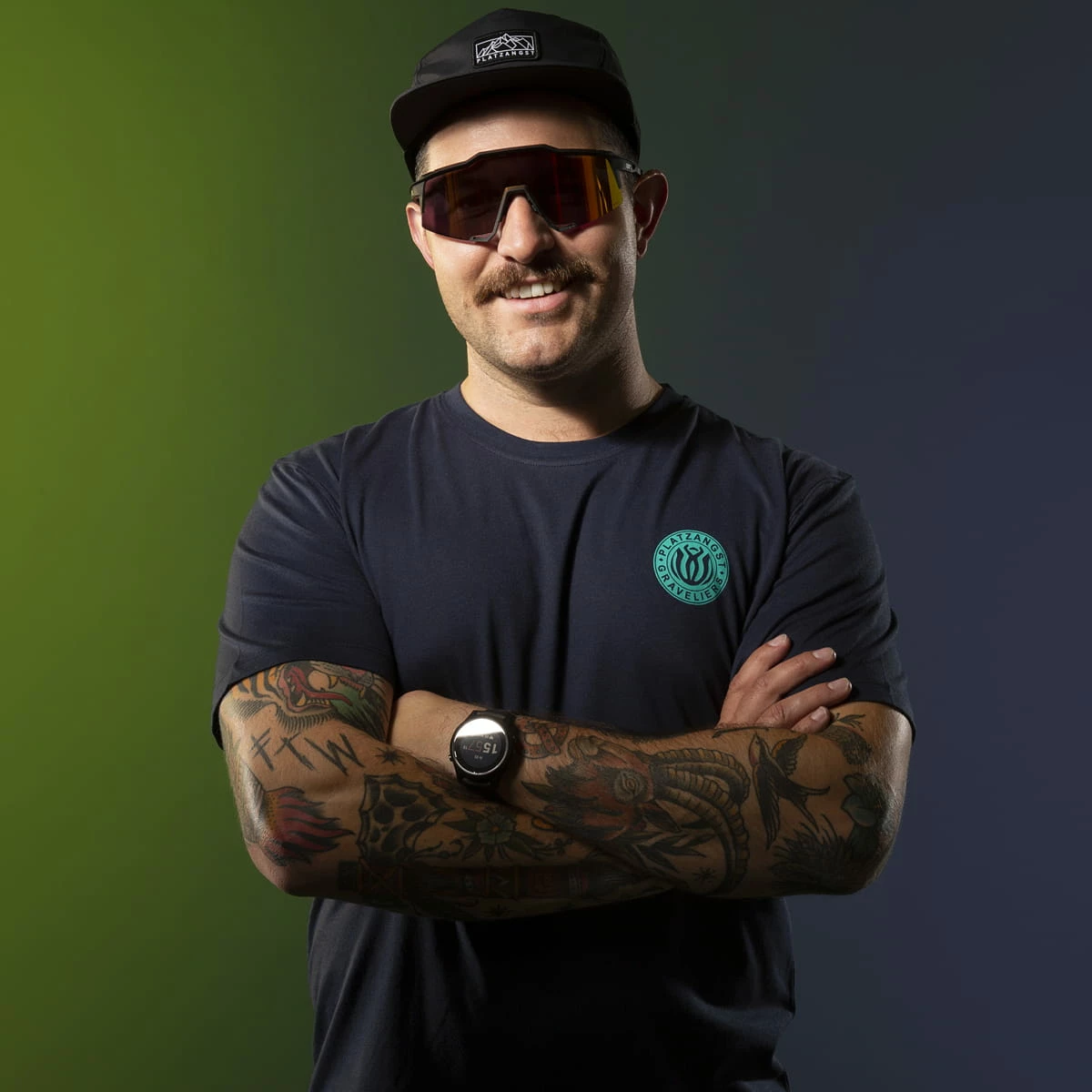 PLATZANGST T-Shirt Explore - Bleu 2 PLATZANGST T-Shirt Explore - Bleu – Image 2