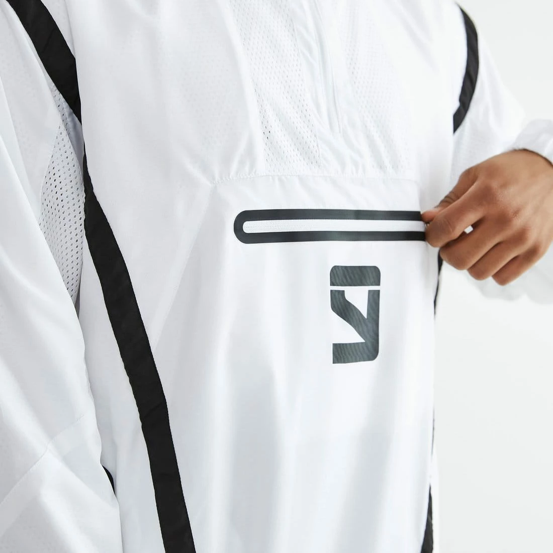 Nineyard Veste Coupe-vent Demi-zip Signature Vent - Blanc 4 Nineyard Veste Coupe-vent Demi-zip Signature Vent - Blanc – Image 4