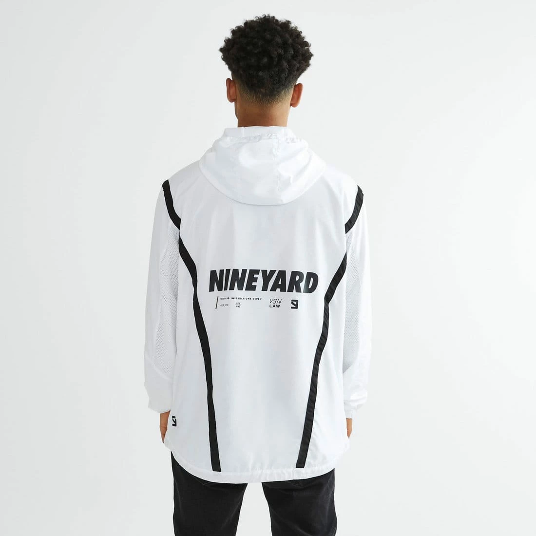 Nineyard Veste Coupe-vent Demi-zip Signature Vent - Blanc 3 Nineyard Veste Coupe-vent Demi-zip Signature Vent - Blanc – Image 3