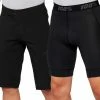 100% Ridecamp Shorts Avec Doublure - Noir
