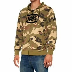 100% Syndicate Full-zip Hoody - Camo Black/green