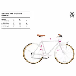 BLB Brick Lane Bikes Coccinelle Town 8 Vitesses - Noir -Vélos Soldes beetle size table