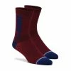 100% Chaussettes Rythym - Rouge/Bleu