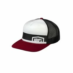100% Quest Youth Trucker Cap - Rouge/Blanc/Noir