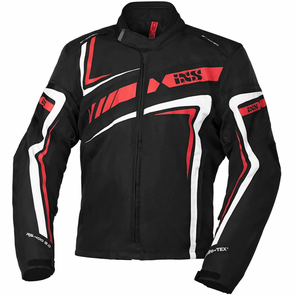 IXS Veste Textile RS-400-ST 2.0 Black Red White 1 IXS Veste Textile RS-400-ST 2.0 Black Red White