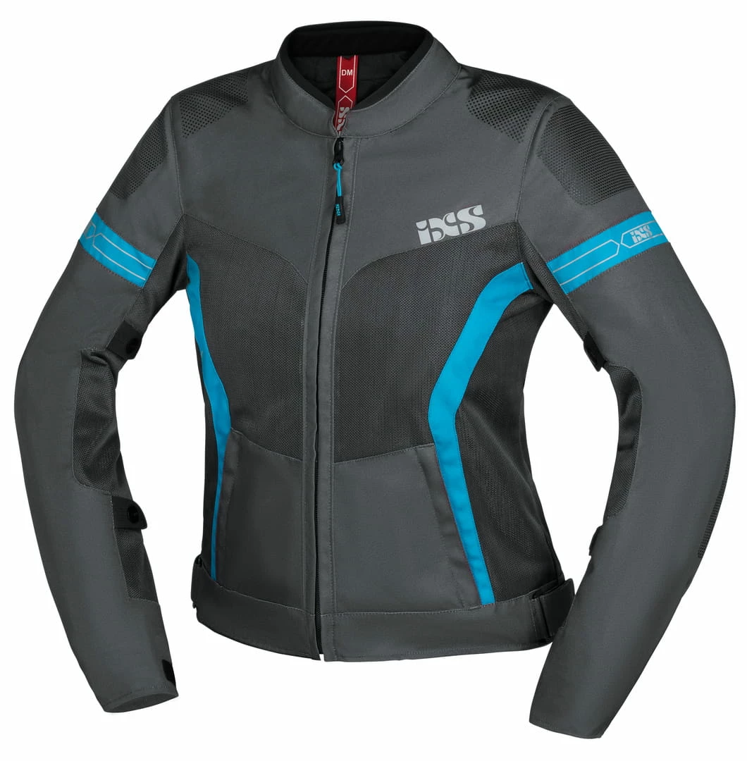 IXS Sport Veste Femme Trigonis-Air Gris Foncé-gris-turquoise 1 IXS Sport Veste Femme Trigonis-Air Gris Foncé-gris-turquoise