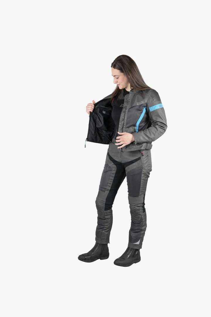 IXS Sport Veste Femme Trigonis-Air Gris Foncé-gris-turquoise 10 IXS Sport Veste Femme Trigonis-Air Gris Foncé-gris-turquoise – Image 10