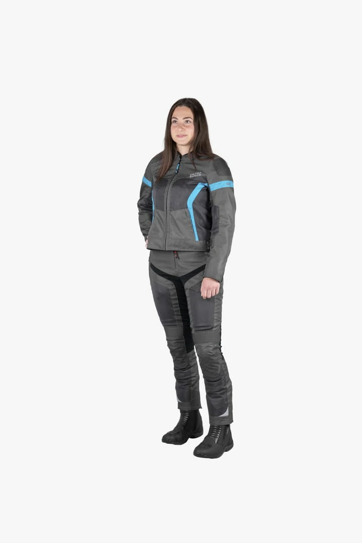 IXS Sport Veste Femme Trigonis-Air Gris Foncé-gris-turquoise 3 IXS Sport Veste Femme Trigonis-Air Gris Foncé-gris-turquoise – Image 3
