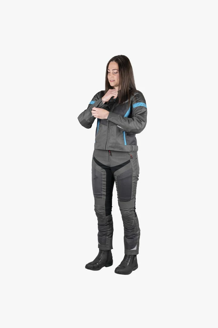 IXS Sport Veste Femme Trigonis-Air Gris Foncé-gris-turquoise 4 IXS Sport Veste Femme Trigonis-Air Gris Foncé-gris-turquoise – Image 4