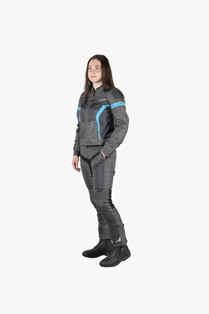 IXS Sport Veste Femme Trigonis-Air Gris Foncé-gris-turquoise 5 IXS Sport Veste Femme Trigonis-Air Gris Foncé-gris-turquoise – Image 5