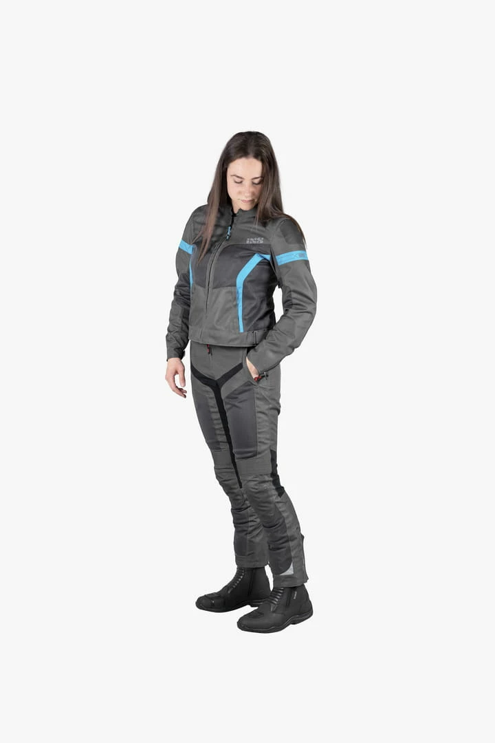 IXS Sport Veste Femme Trigonis-Air Gris Foncé-gris-turquoise 6 IXS Sport Veste Femme Trigonis-Air Gris Foncé-gris-turquoise – Image 6