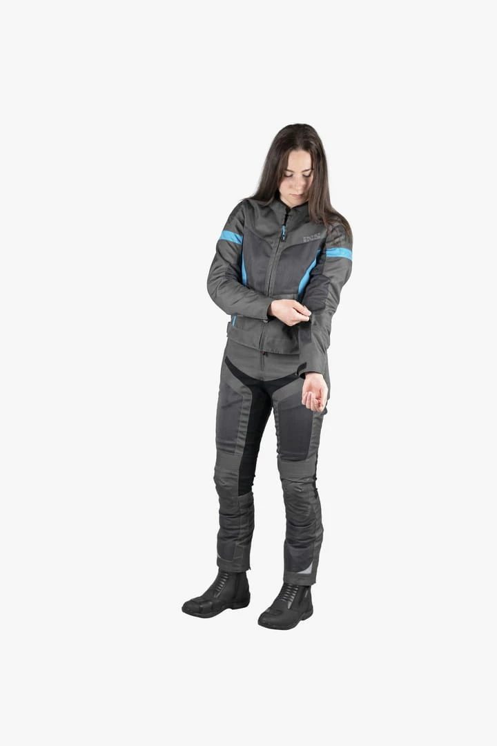 IXS Sport Veste Femme Trigonis-Air Gris Foncé-gris-turquoise 8 IXS Sport Veste Femme Trigonis-Air Gris Foncé-gris-turquoise – Image 8