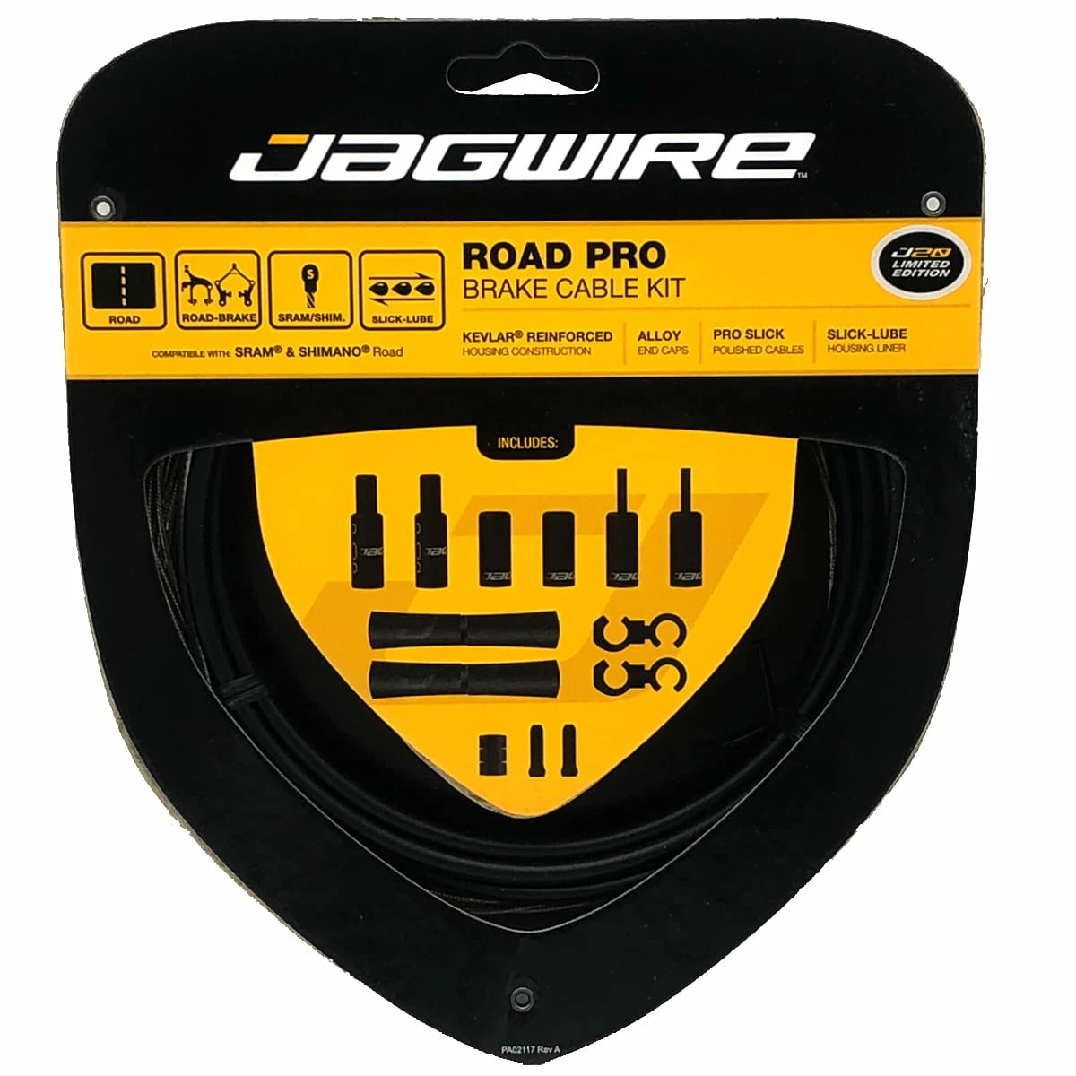 JAGWIRE Jeu De Câbles De Frein Road Pro Brake - Stealth Black 1 JAGWIRE Jeu De Câbles De Frein Road Pro Brake - Stealth Black